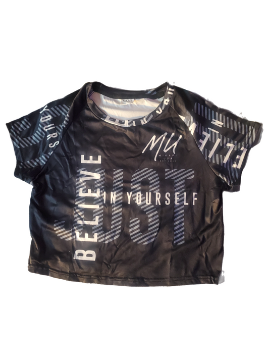 Believe In Yourself Raglan Cropped T-shirt